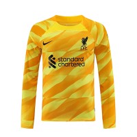 Pánský Fotbalový dres Liverpool Brankářské 2023-24 Domácí Dlouhý Rukáv